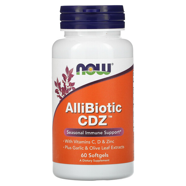 AlliBiotic CDZ, Поддержка иммунитета в осенне-зимний период - 60 капсул - NOW Foods NOW Foods