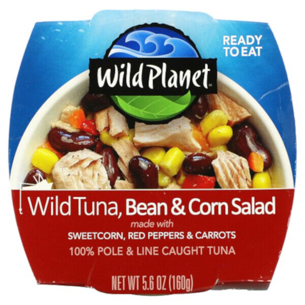 Салат из дикого тунца, фасоли и кукурузы, 160 г (5,6 унции) Wild Planet