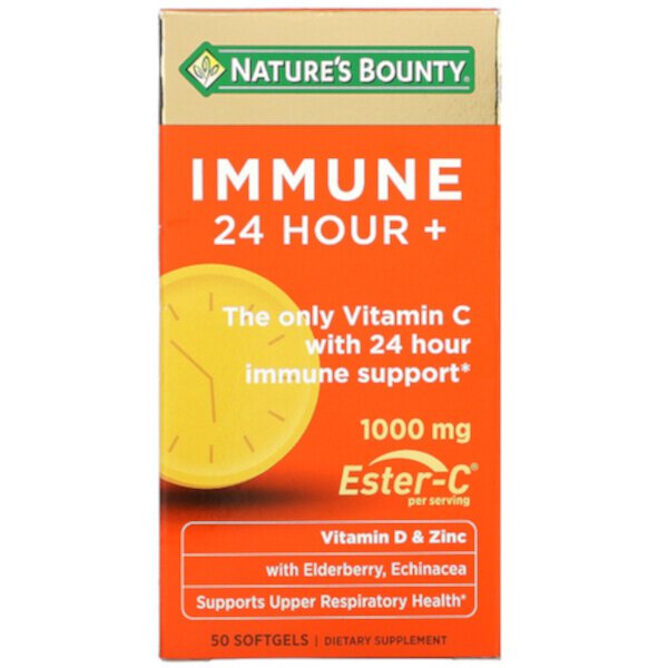 Immune 24 Hour+ - 1000 мг - 50 мягких капсул - Nature's Bounty Nature's Bounty
