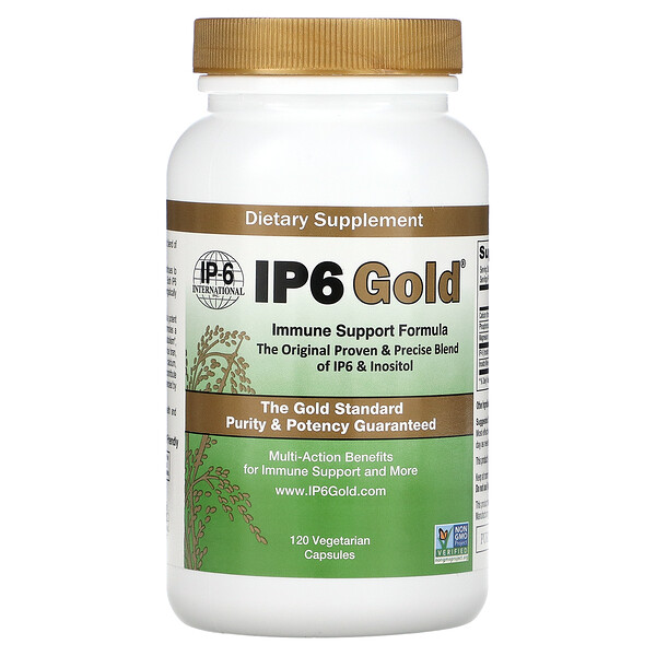 IP6 Gold, Формула для поддержки иммунитета, 120 вегетарианских капсул IP-6 International
