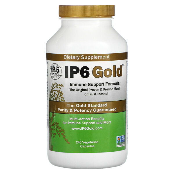 IP6 Gold, Формула для поддержки иммунитета - 240 вегетарианских капсул - IP-6 International IP-6 International