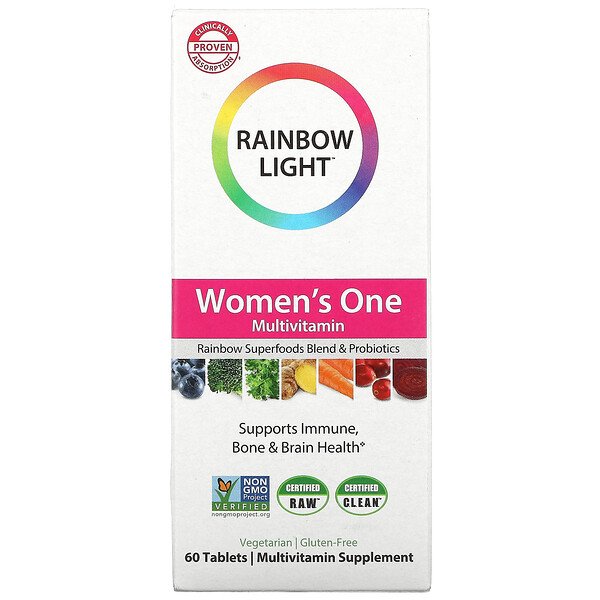 Women's One, мультивитамины, 60 таблеток Rainbow Light