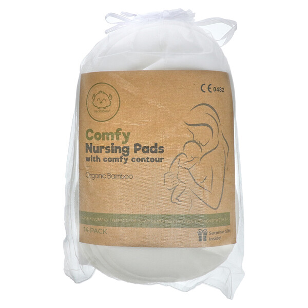 Удобные прокладки для кормления с комфортным контуром, мягкие белые, 14 шт. в упаковке KeaBabies