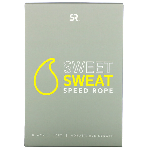 Скакалка Sweet Sweat Speed, черная, 1 скакалка Sports Research