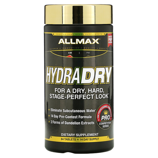 HydraDry, Ультрамощный диуретик + стабилизатор электролитов, 84 таблетки ALLMAX