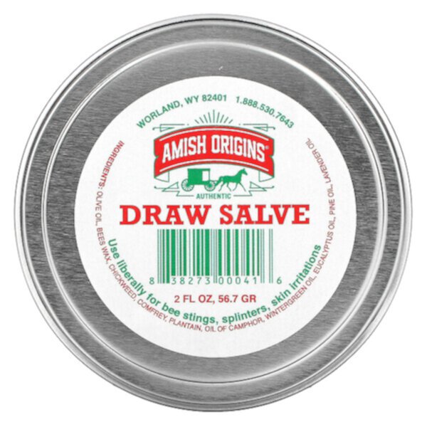 Draw Salve, 2 жидких унции (56,7 г) Amish Origins