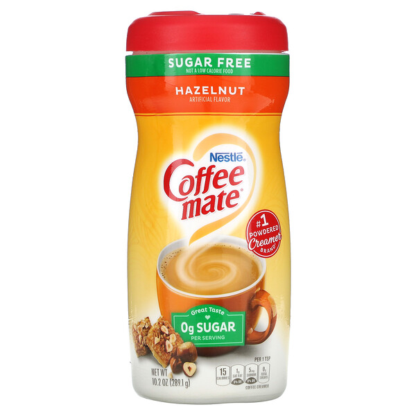 Порошковые сливки для кофе, без сахара, фундук, 10,2 унции (289,1 г) Coffee Mate