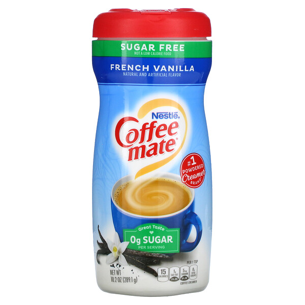 Порошковые сливки для кофе, без сахара, французская ваниль, 10,2 унции (289,1 г) Coffee Mate