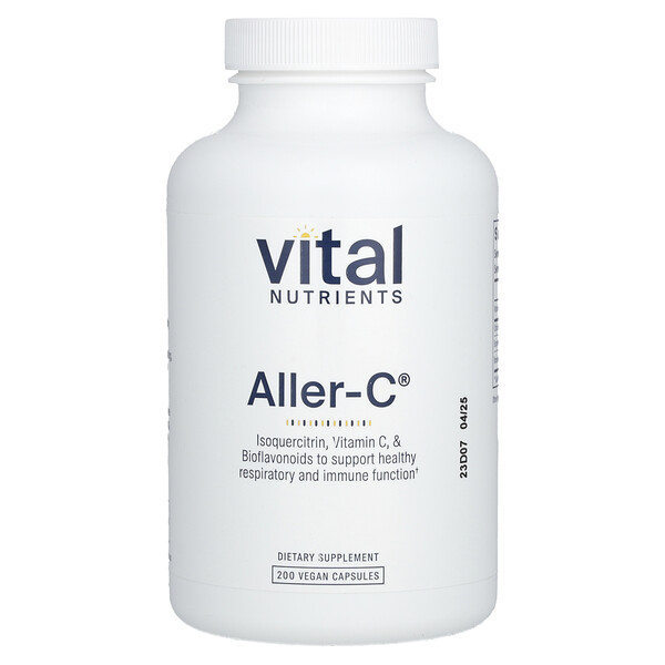 Aller-C - Витамин C - 200 веганских капсул - Vital Nutrients Vital Nutrients