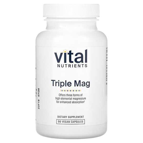 Triple Mag - 90 веганских капсул - Vital Nutrients Vital Nutrients