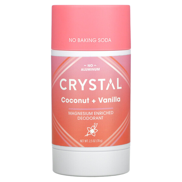 Дезодорант, обогащенный магнием, кокос + ваниль, 2,5 унции (70 г) Crystal Body Deodorant