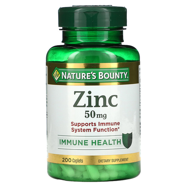 Цинк, 50 мг, 200 капсул Nature's Bounty