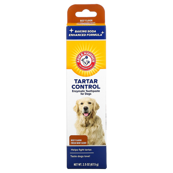Tartar Control, Ферментативная зубная паста для собак, говядина, 2,5 унции (67,5 г) Arm & Hammer