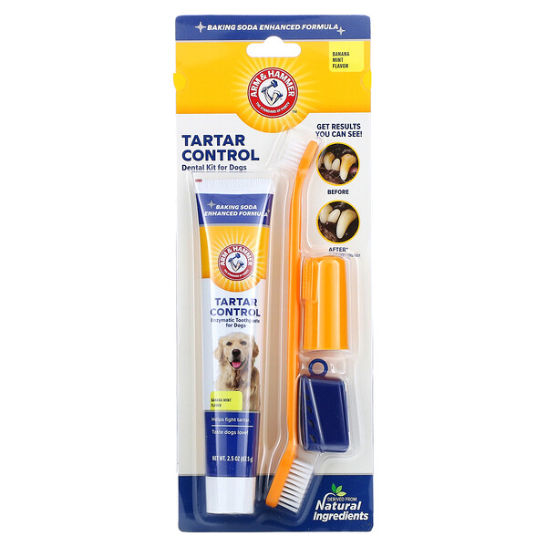 Tartar Control, Стоматологический набор для собак, Банановая мята Arm & Hammer