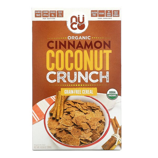  Organic Cinnamon Coconut Crunch, беззерновые хлопья, 10,58 унций (300 г) NUCO