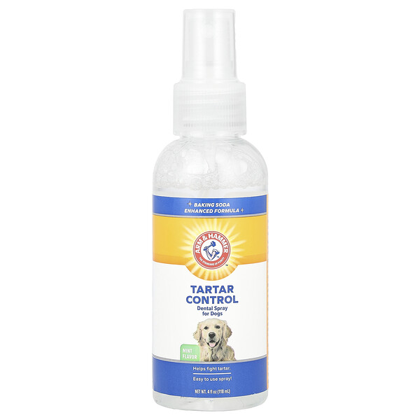 Tartar Control, Dental Spray (Спрей) For Dogs, Mint, 4 fl oz (Жидкие унции) (118 ml) Arm & Hammer