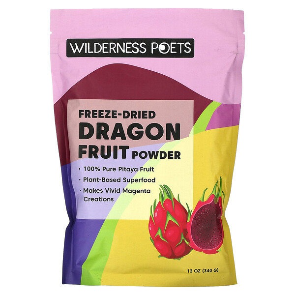 Freeze Dried Dragon Fruit Powder (Порошок), 12 oz (Унции) (340 g) Wilderness Poets