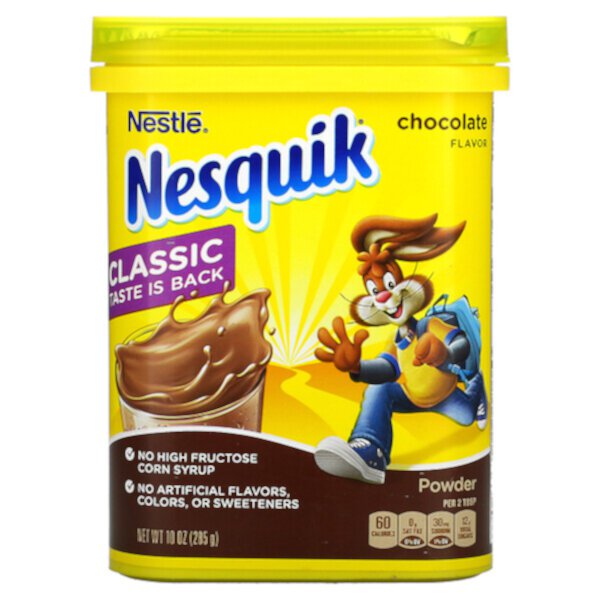 Nestle, Порошок, шоколад, 10 унций (285 г) Nesquik