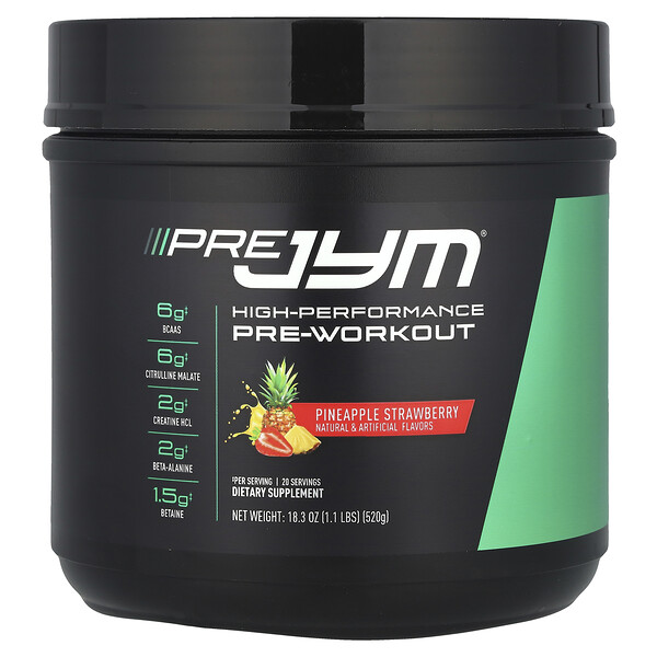 Pre JYM®, High-Performance Pre-Workout, Pineapple Strawberry, 1.1 lbs (520 g) JYM Supplement Science