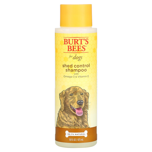 Шампунь против линьки для собак с омега-3 и витамином Е, 16 жидких унций (473 мл) BURT'S BEES