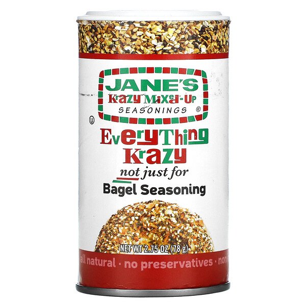 Приправа Everything Krazy Not Just for Bagel, 2,75 унции (78 г) Jane's Krazy