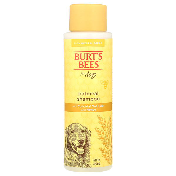 Oatmeal Shampoo for Dogs with Colloidal Oat Flour & Honey, 16 fl oz (Жидкие унции) (473 ml) Burt'S Bees