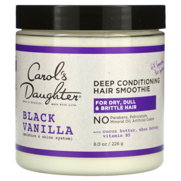 Black Vanilla, Moisture & Shine System, смузи для глубокого кондиционирования волос, для сухих, тусклых и ломких волос, 8 унций (226 г) Carol's Daughter