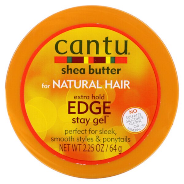 Масло ши для натуральных волос, гель для фиксации краев с экстрафиксацией, 2,25 унции (64 г) Cantu