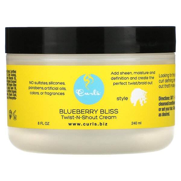 Blueberry Bliss, Крем Twist-N-Shout, 8 жидких унций (240 мл) Curls