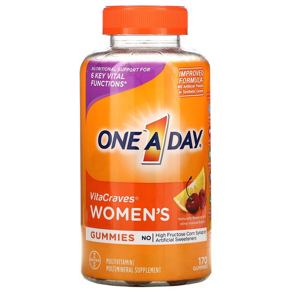 Women's VitaCraves, мультивитаминная/мультиминеральная добавка, 170 жевательных таблеток One-A-Day