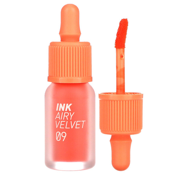Ink Airy Velvet Lip Tint, оттенок 09 100 Point Coral, 0,14 унции (4 г) Peripera