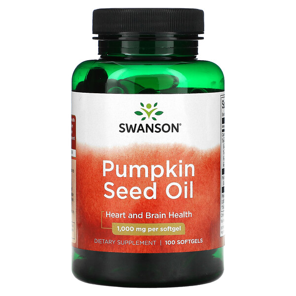 Масло тыквенного семени - 1000 мг - 100 капсул - Swanson Swanson