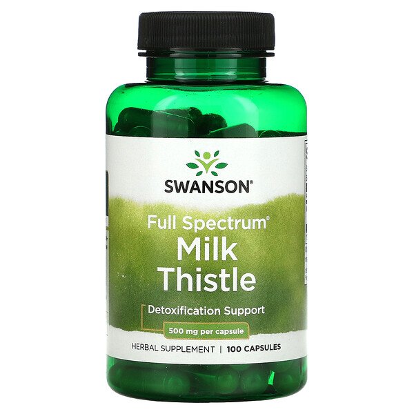 Молочный Чертополох 500 мг - 100 Капсул - Swanson Swanson