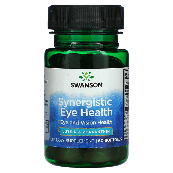 Synergistic Eye Health, Глаз и зрение, 60 мягких желатиновых капсул Swanson