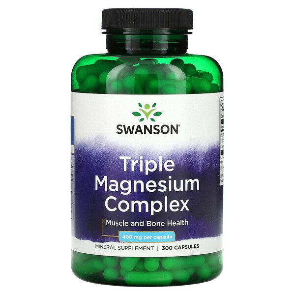 Тройной магниевый комплекс - 400 мг - 300 капсул - Swanson Swanson