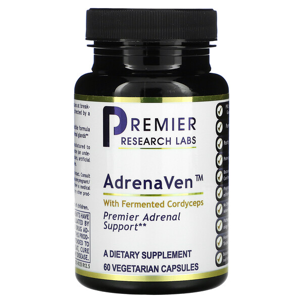 AdrenaVen с ферментированным кордицепсом, 60 вегетарианских капсул Premier Research Labs