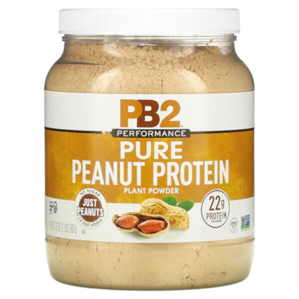 Чистый растительный порошок арахисового протеина, 2 фунта (907 г) PB2