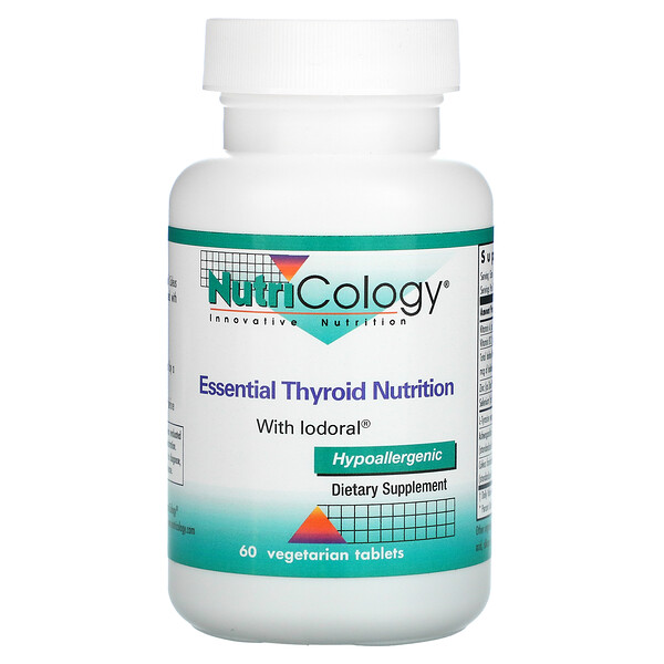 Essential Thyroid Nutrition с йодоралом, 60 вегетарианских таблеток Nutricology