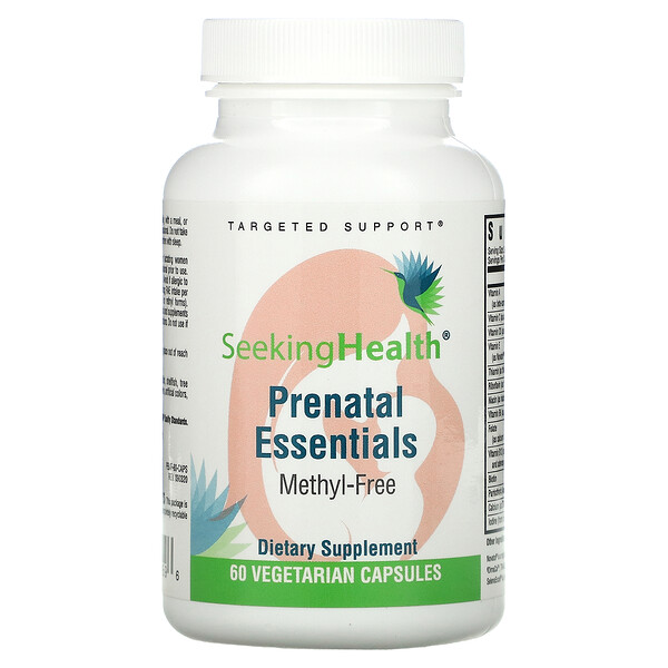 Prenatal Essentials, Без метила, 60 вегетарианских капсул Seeking Health