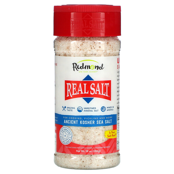Real Salt, Древняя кошерная морская соль, 10 унций (284 г) Redmond Trading Company