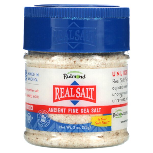 Real Salt, Древняя мелкая морская соль, 2 унции (55 г) Redmond Trading Company