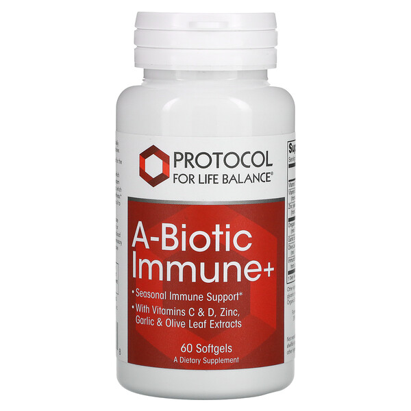 A-Biotic Immune+, 60 мягких таблеток Protocol for Life Balance