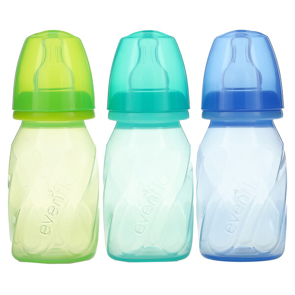 Бутылки с оттенком Vented+Twist PP, стандартные, от 0 месяцев, медленный поток, 6 бутылок по 4 унции (120 мл) каждая Evenflo Feeding