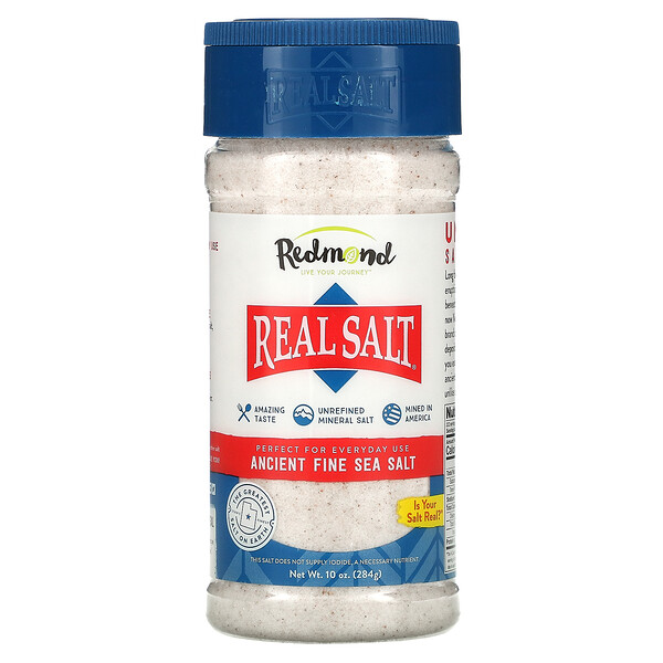 Real Salt, Древняя мелкая морская соль, 10 унций (284 г) Redmond Trading Company