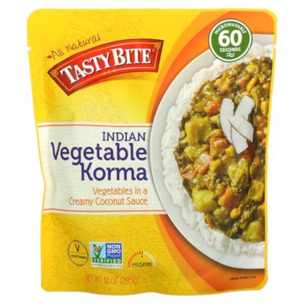Индийская овощная корма, средняя, 10 унций (285 г) Tasty Bite