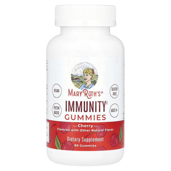 Immunity Gummies (Жевательные конфеты), Ages 4+, Cherry, 90 Gummies MaryRuth's