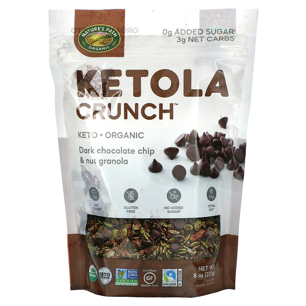 Ketola Crunch, Темная шоколадная крошка и ореховая гранола, 8 унций (227 г) Nature's Path