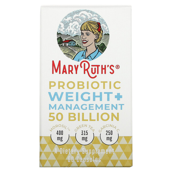 Пробиотик для контроля веса+ - 50 миллиардов - 60 капсул - MaryRuth's MaryRuth's