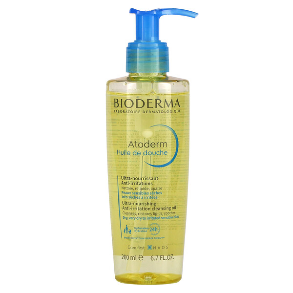Atoderm, Ультрапитательное очищающее масло против раздражения, 6,7 жидких унций (200 мл) Bioderma