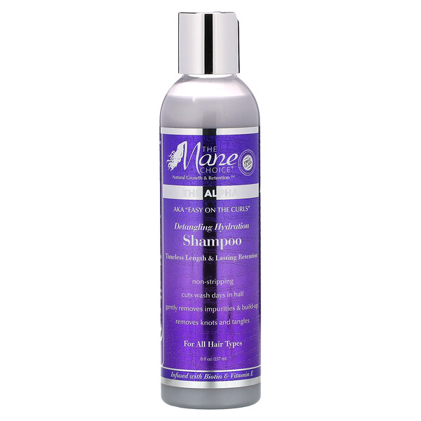 The Alpha, Распутывающий увлажняющий шампунь, для всех типов волос, 8 жидких унций (237 мл) Mane Choice